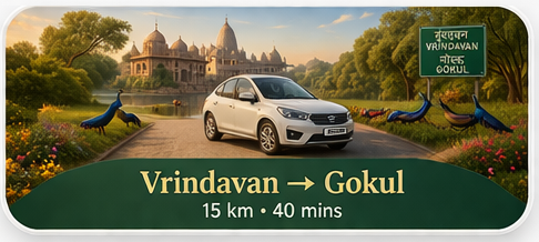Vrindavan to Gokul route